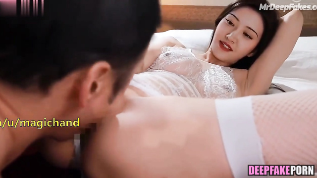 Tender Jing Tian Wears Sexy Lace Bodysuit And Fucks AI Chinese Porn