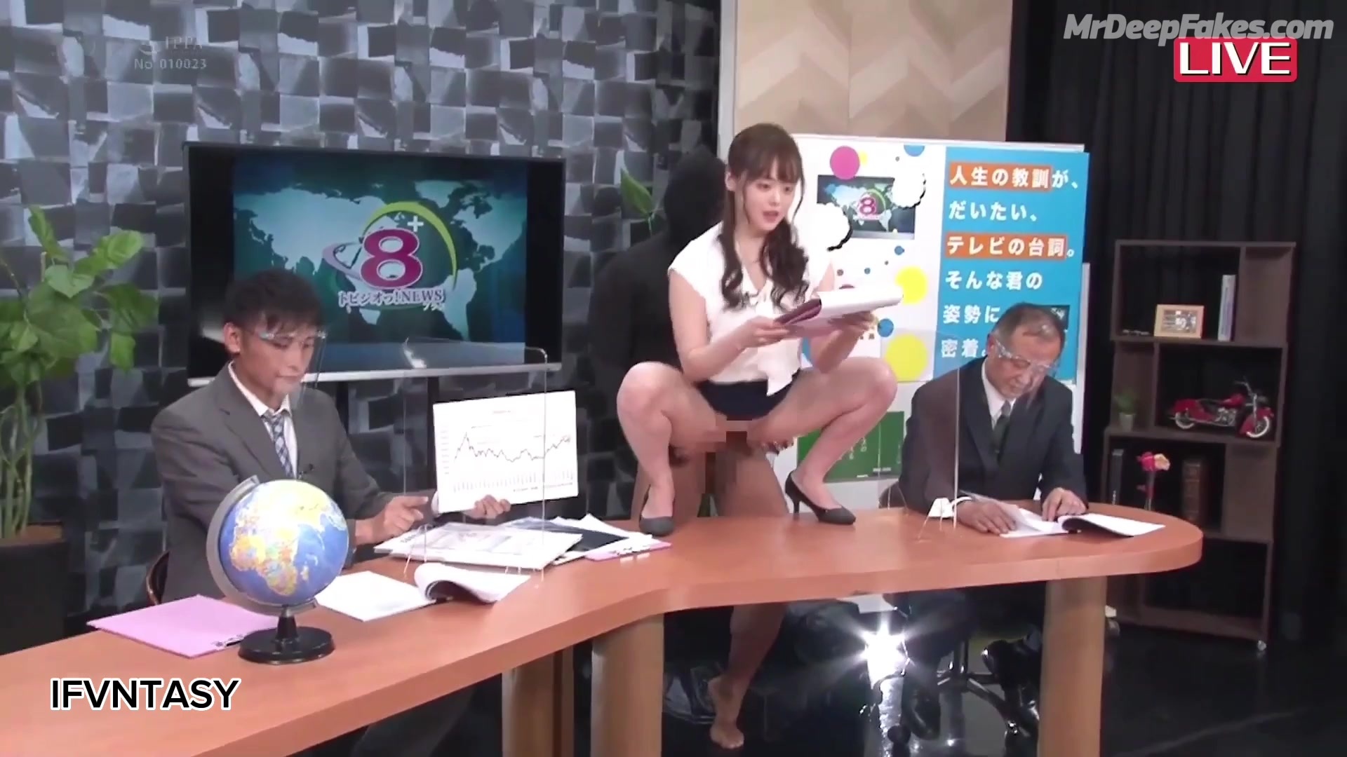 Suyeon수연 fucks during her news live (위키미키 Weki Meki) 딥페이크 deepfake.