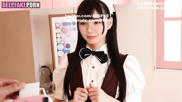 Cute maid Tsutsui Ayame Nogizaka46 is seduced and fingered = fake porn 筒井 あやめ 乃木坂46 フェイクポルノ [PREMIUM]