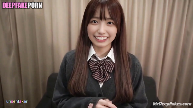 五百城茉央 乃木坂46 fake Ioki Mao dressed lke a schoolgirl, look